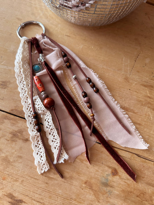 BC0016 Lace, velvet & chiffon boho cowgirl loop tassel