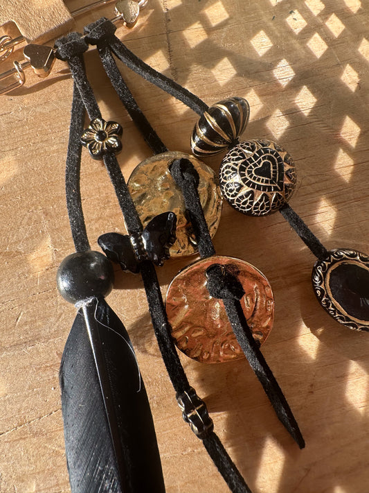 BC0022 Black and gold short length tassel