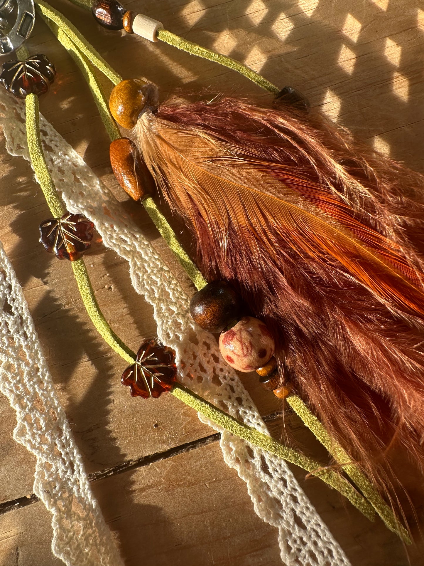 BC0065 Lime boot tassel with lace