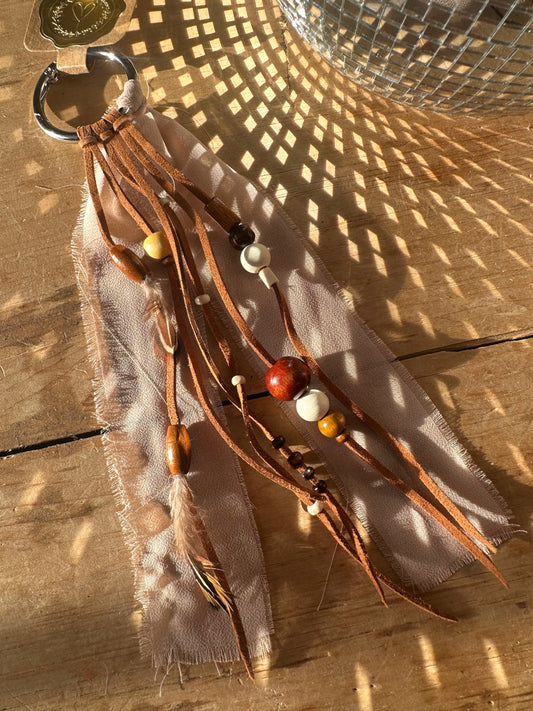 BC0061 toffee and chiffon boho boot tassel