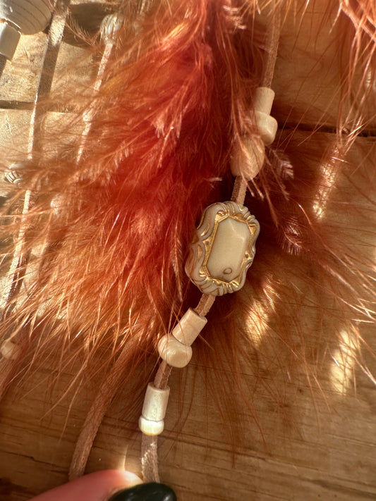 BC0050 cashmere and gold boot tassel