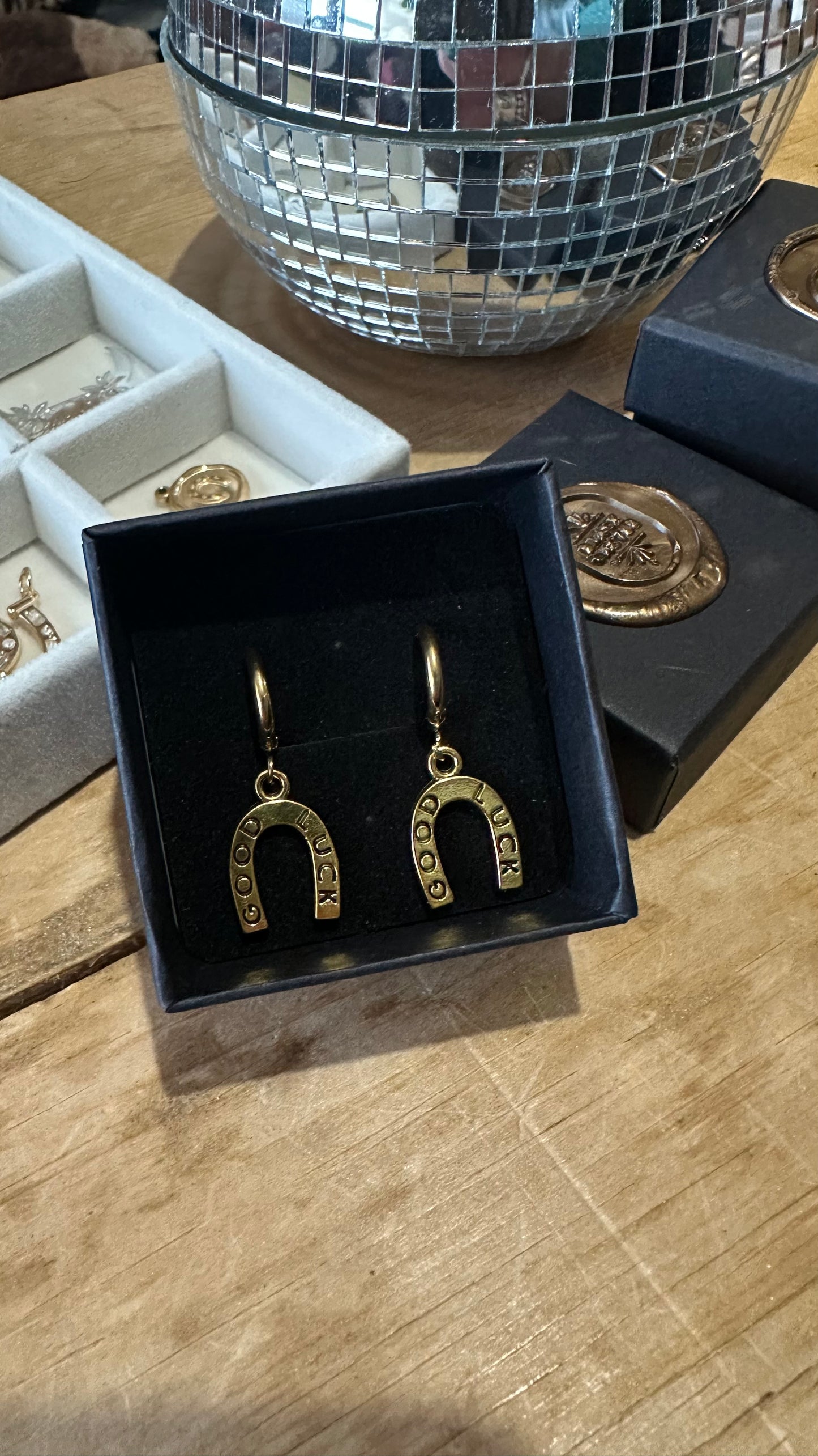 Boho soul good luck horse shoe earrings