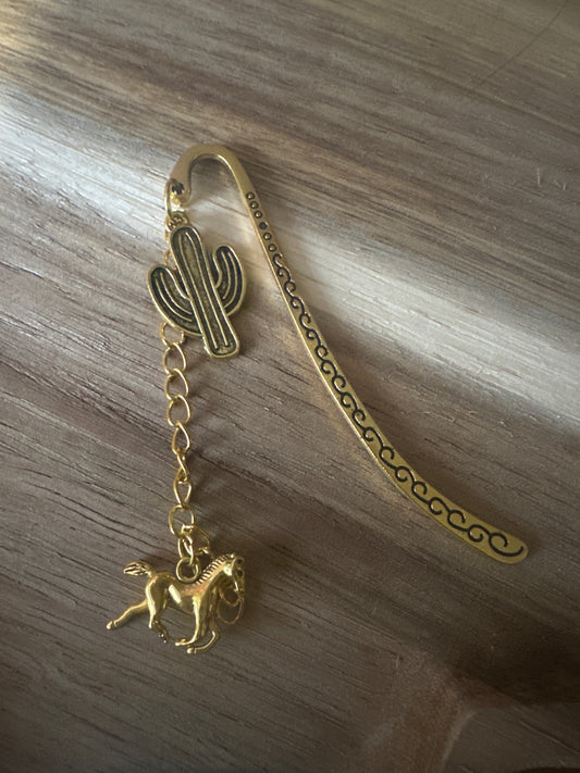Gold Boho charm chain bookmark