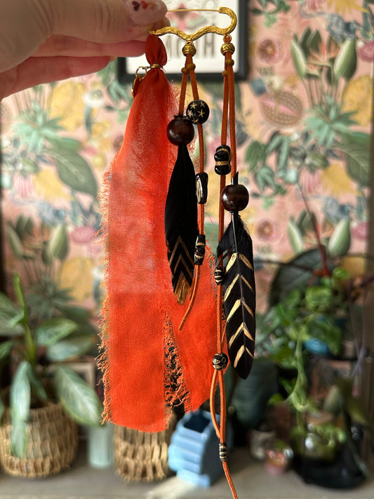 BC0009 Something in the orange pin boot tassel