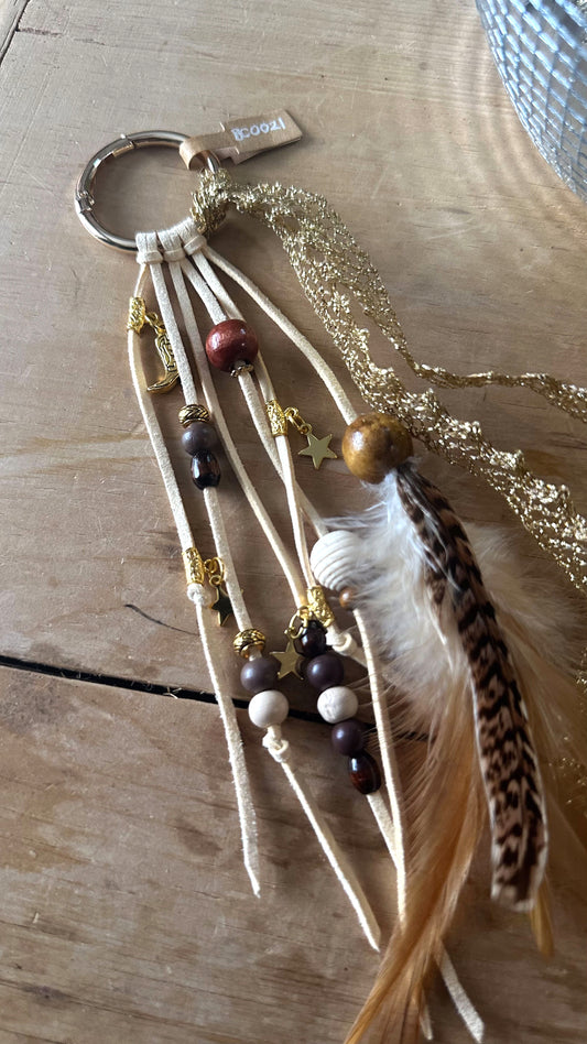 BC0021 Gold lace boho cowgirl loop tassel