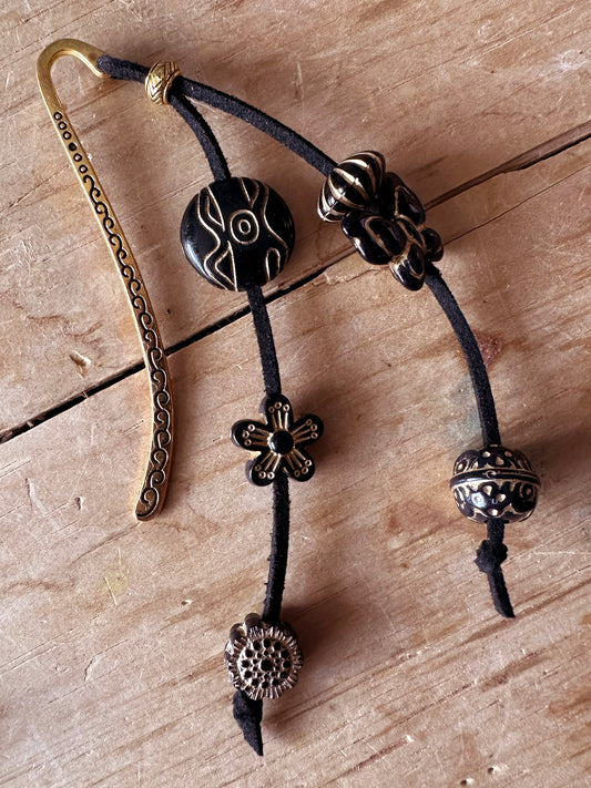 Black and gold bookmark