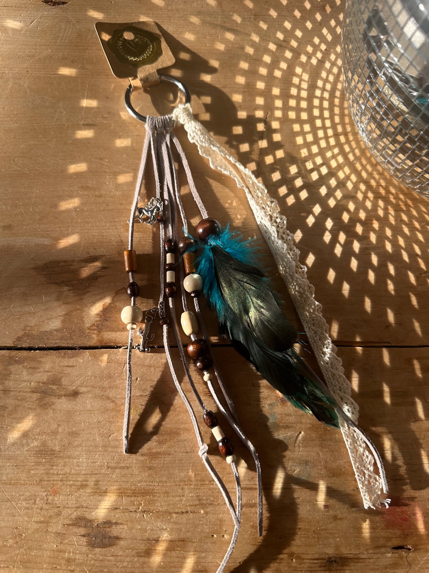 BC0048 Grey and silver boho boot tassel