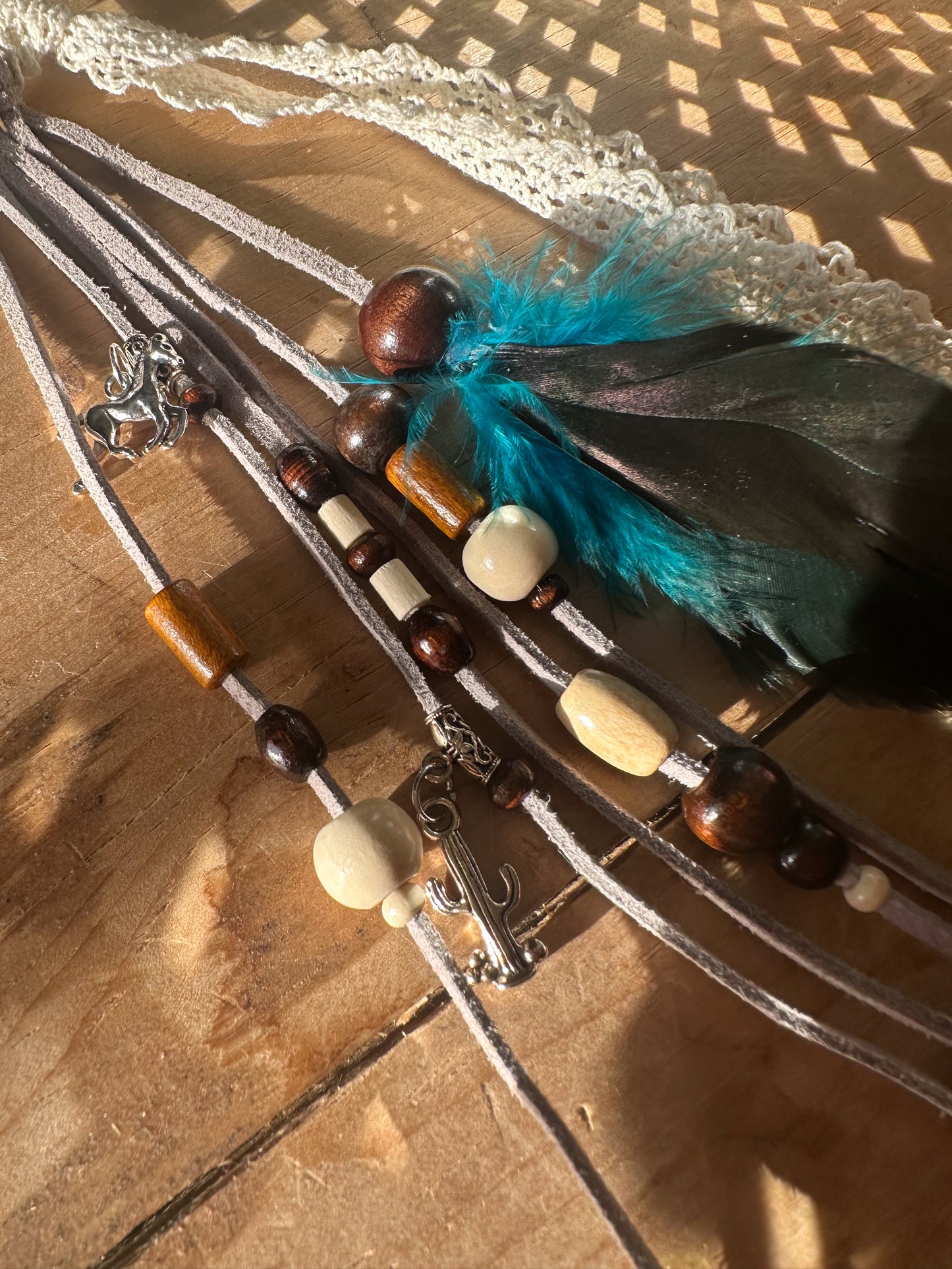 BC0048 Grey and silver boho boot tassel