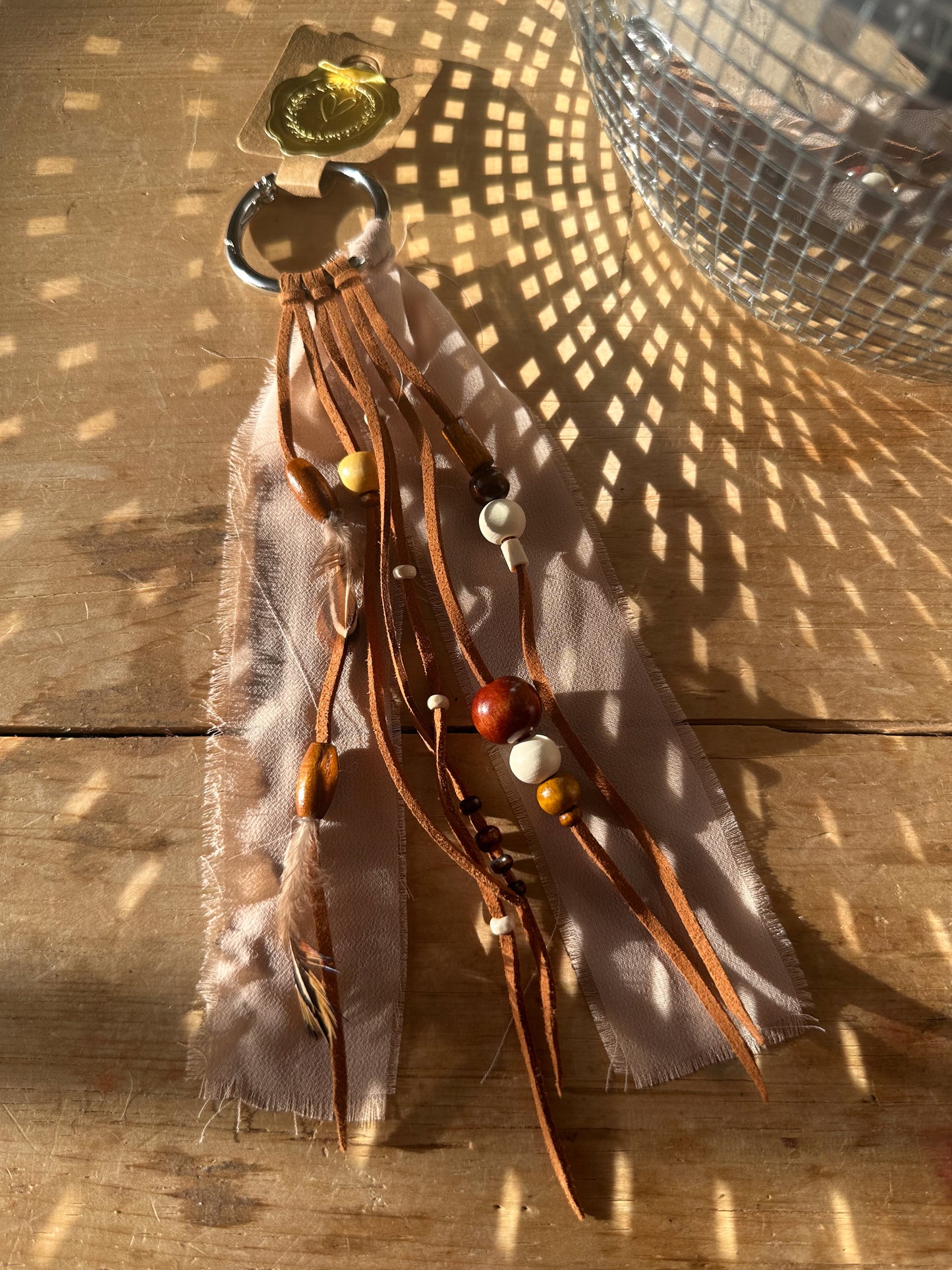 BC0061 toffee and chiffon boho boot tassel