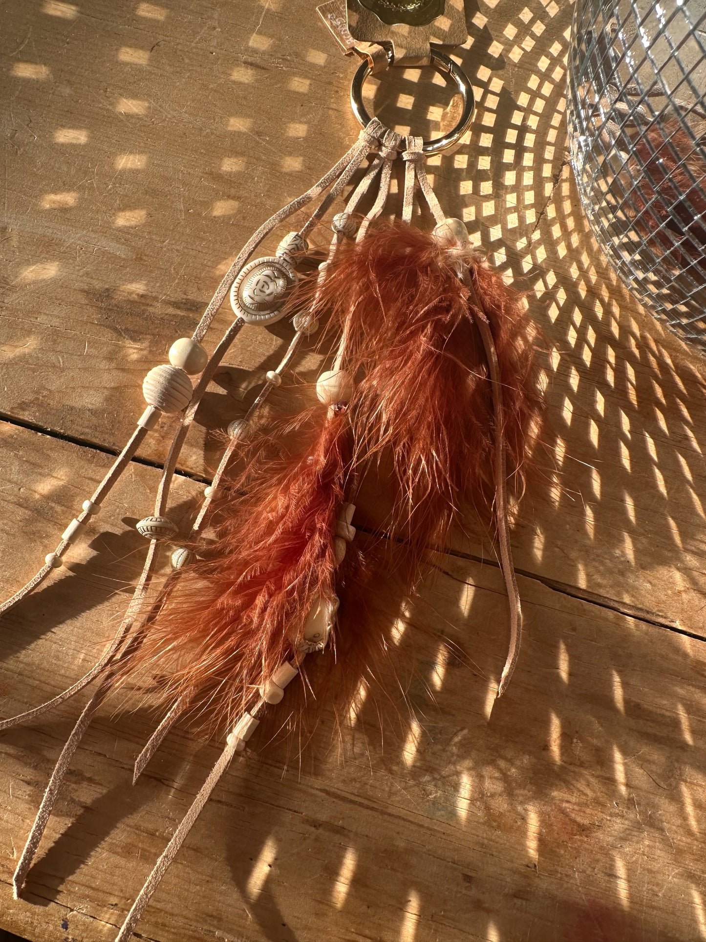 BC0050 cashmere and gold boot tassel