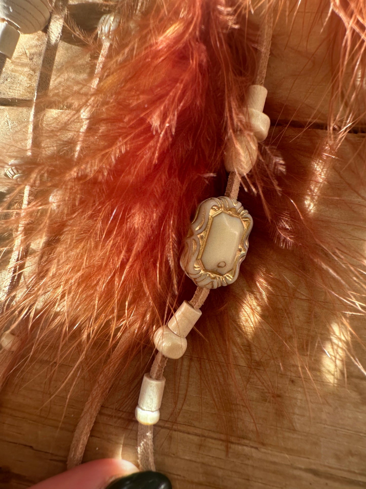 BC0050 cashmere and gold boot tassel