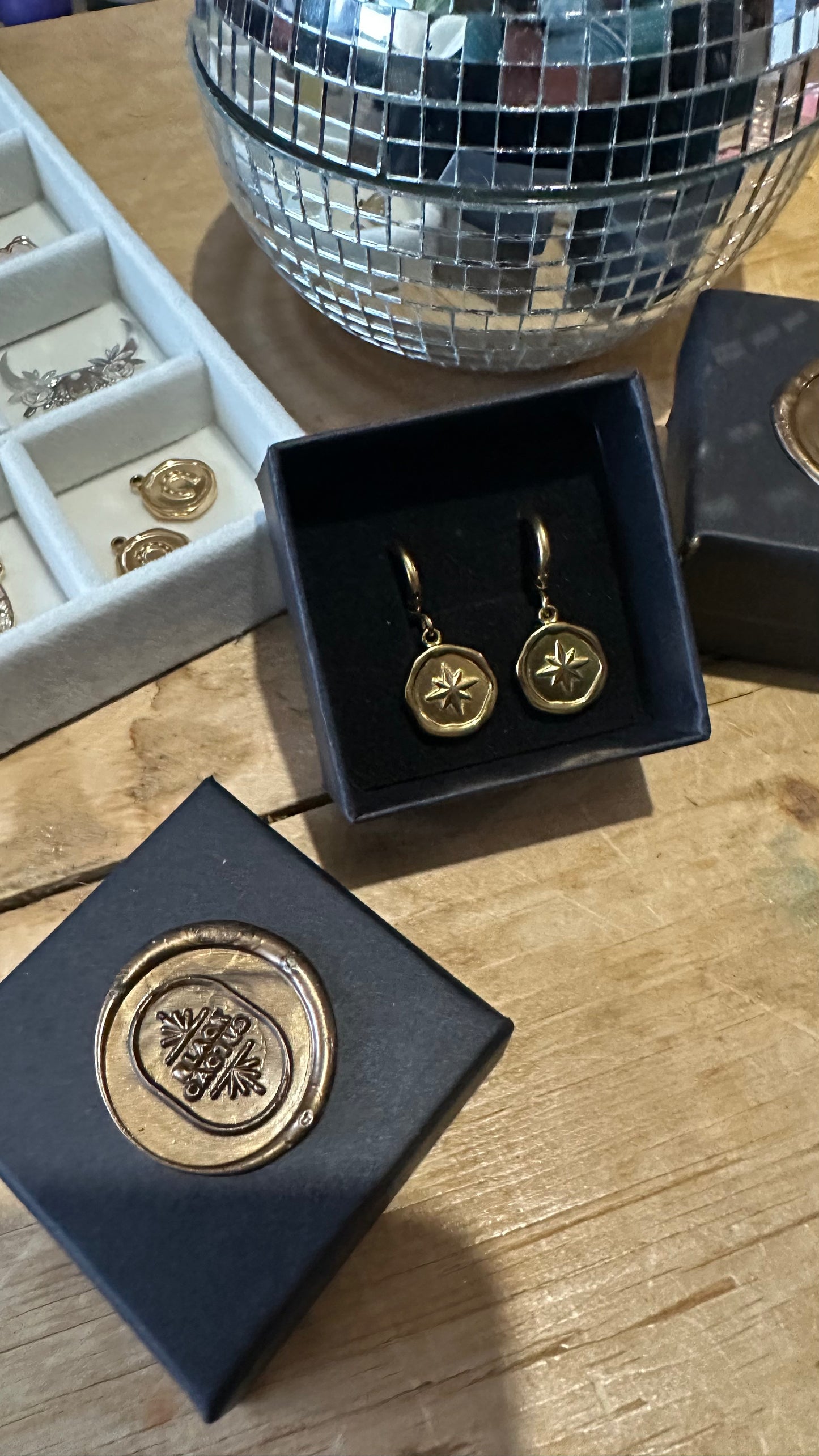 Wildhearts star stamp earrings